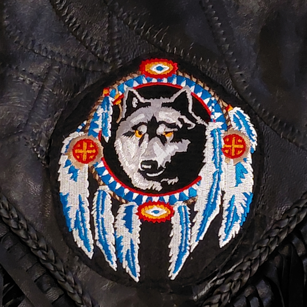 Vintage Never Worn Genuine Leather Black Fringe Vest. XL But runs Small NWOT - Picture 7 of 11